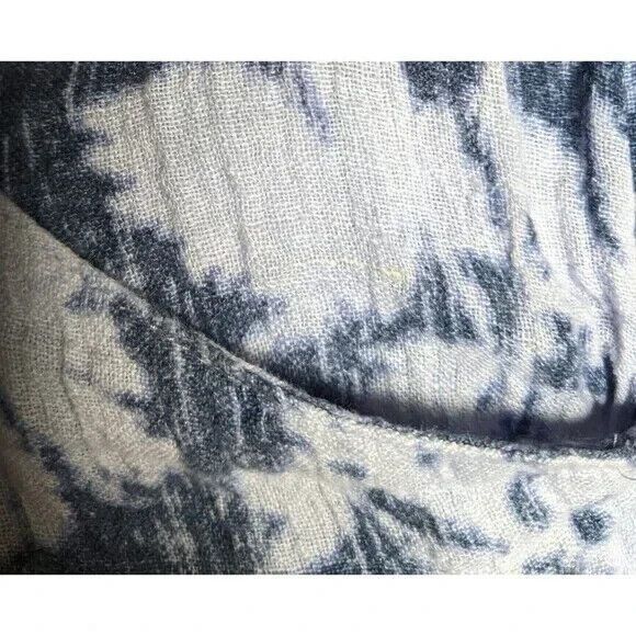 J. Jill Pure Jill Shirt Dress Short Sleeve Linen Floral Crinkle Pockets Medium - Picture 7 of 10